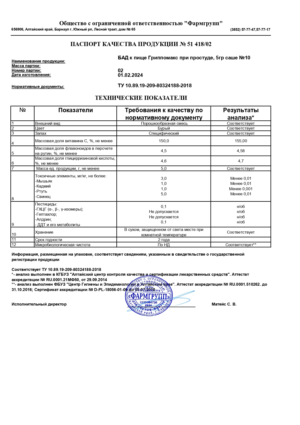 Паспорт №022024